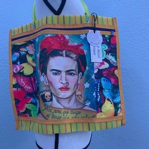 Frida Kahlo image beach tote
